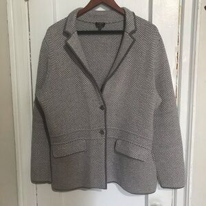 Talbots Women’s Gray Sweater Blazer